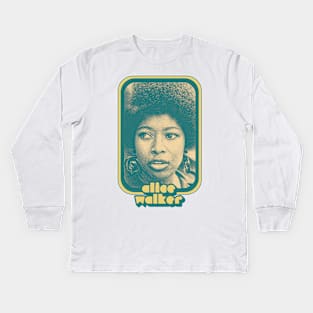 Alice Walker / Retro Style Feminist Icon Kids Long Sleeve T-Shirt